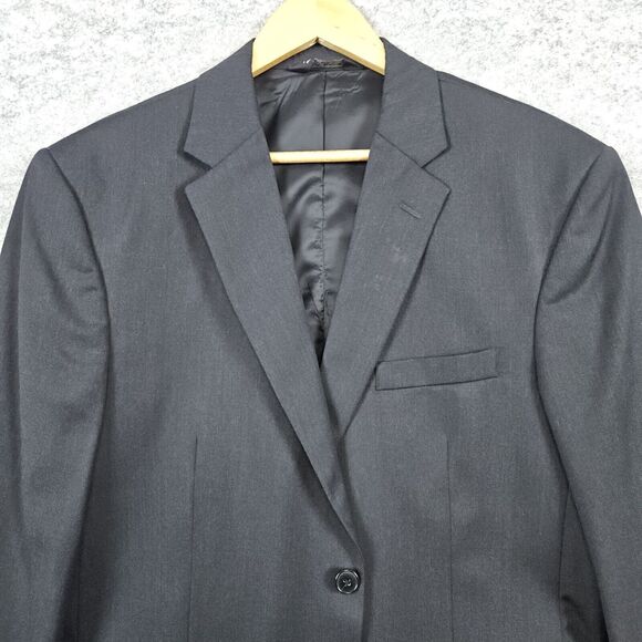 Jos. A. Bank Tailored Fit Blazer Black Size 42R 100% Wool Traveler's Collection - Picture 3 of 16